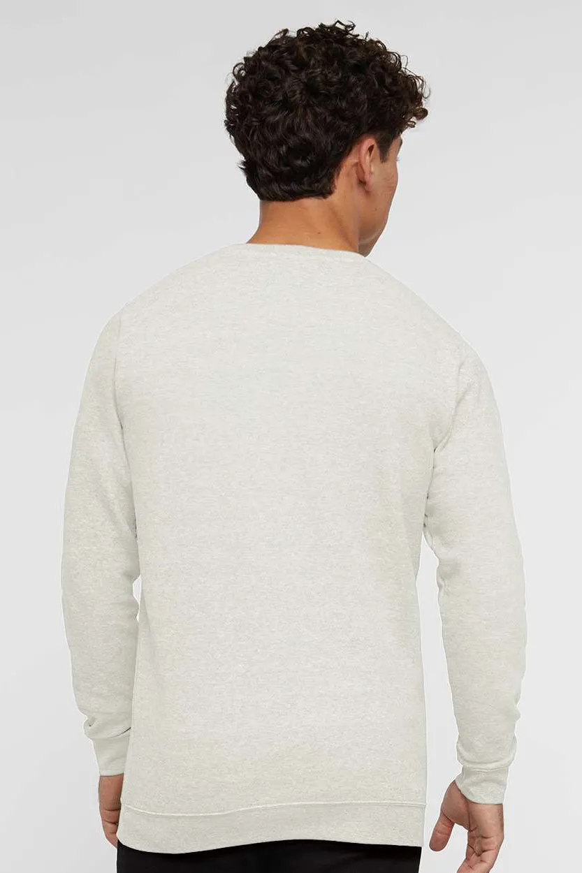 LAT Mens Elevated Fleece Crewneck Sweatshirt - Heather Natural