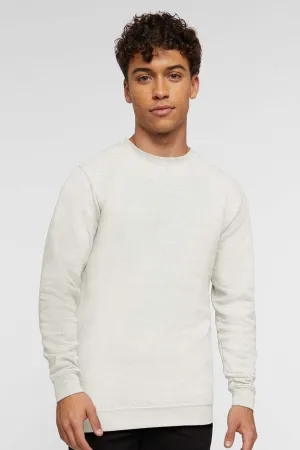 LAT Mens Elevated Fleece Crewneck Sweatshirt - Heather Natural