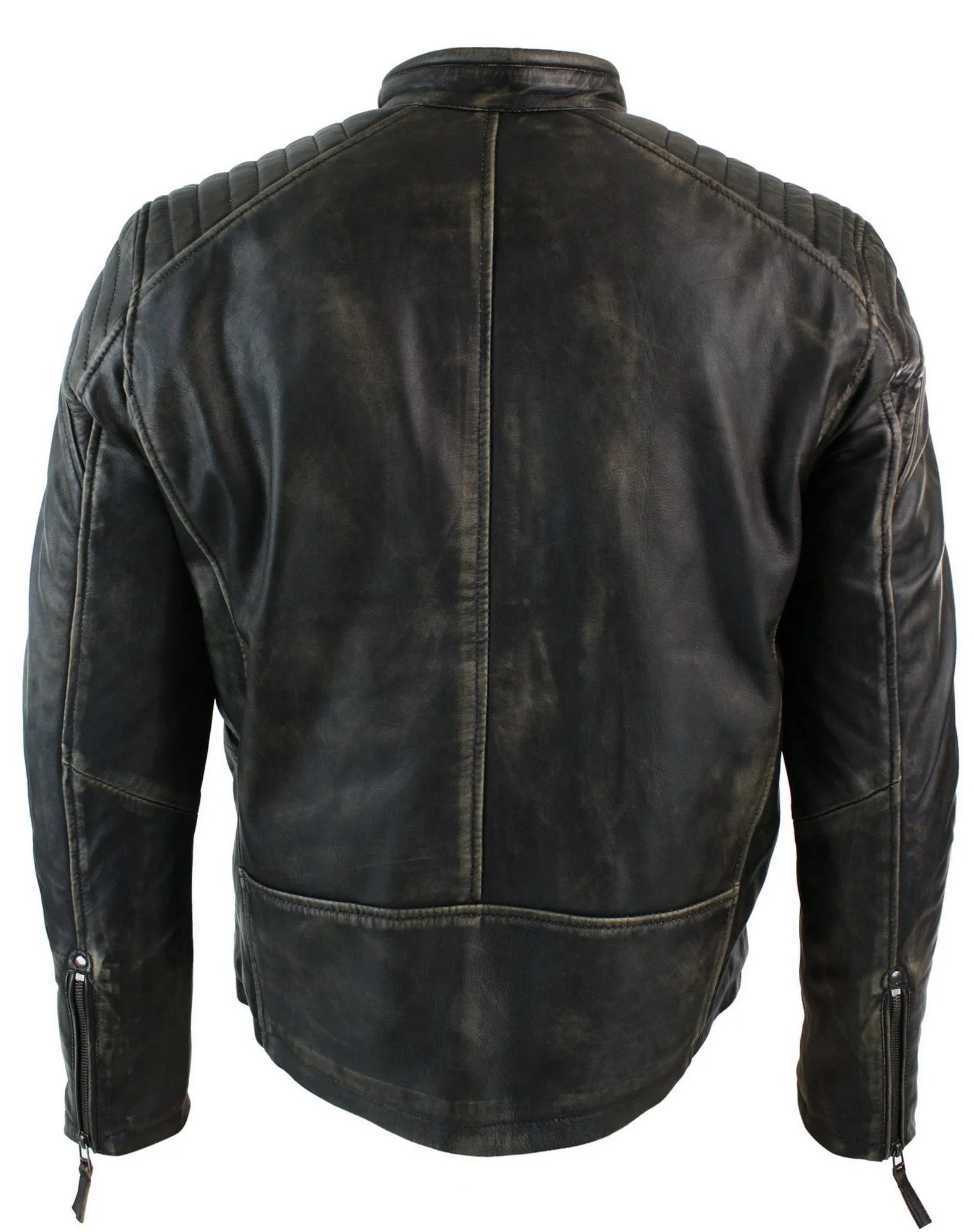 Leather Washed Biker Airforce Jacket