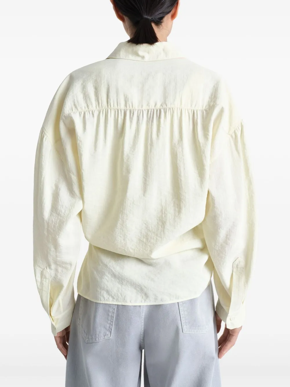 LEMAIRE - Women Straight Collar Twisted Top Clothing_lemaire