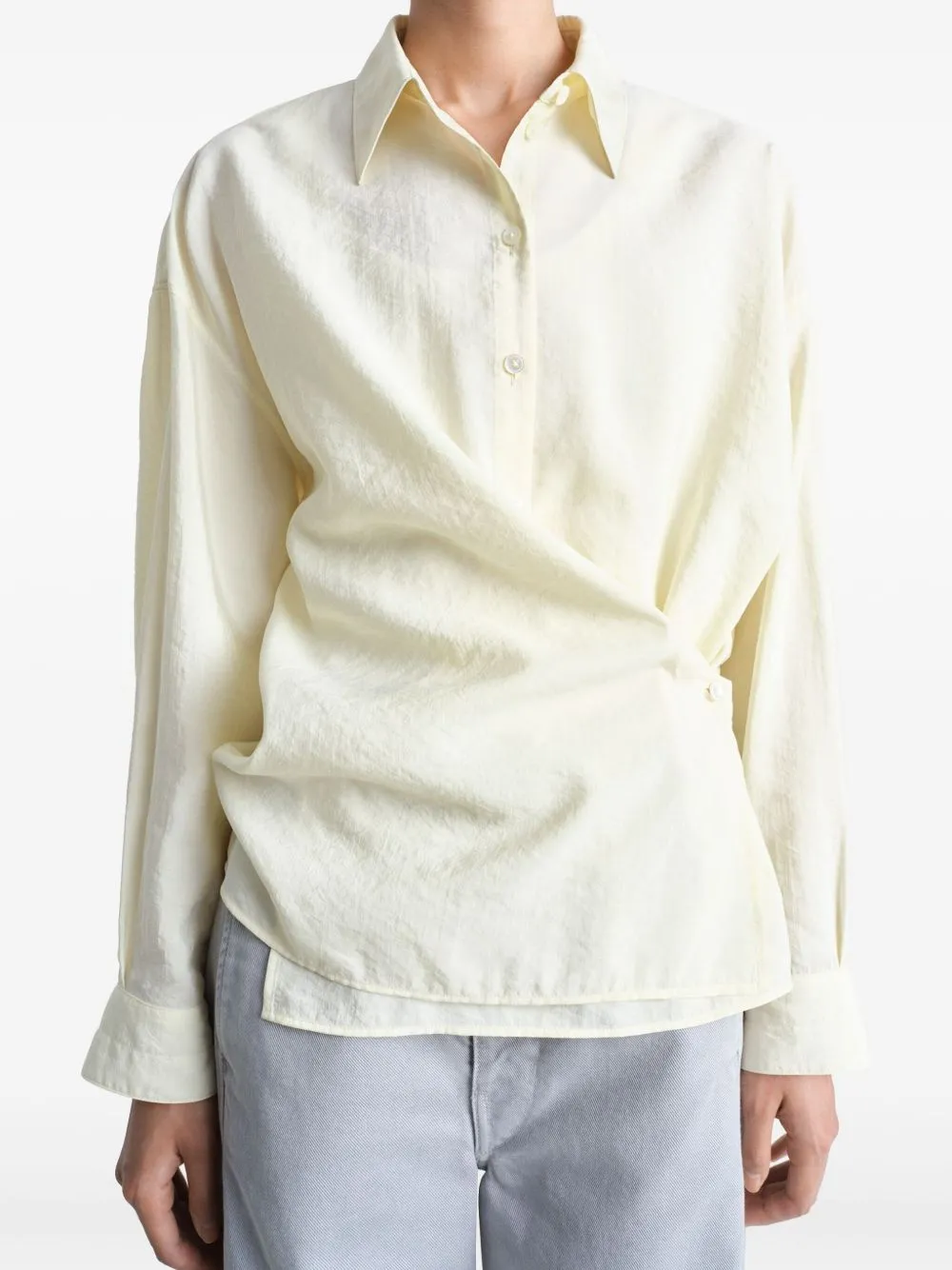 LEMAIRE - Women Straight Collar Twisted Top Clothing_lemaire