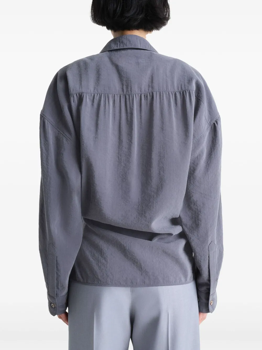 LEMAIRE - Women Straight Collar Twisted Top Clothing_lemaire