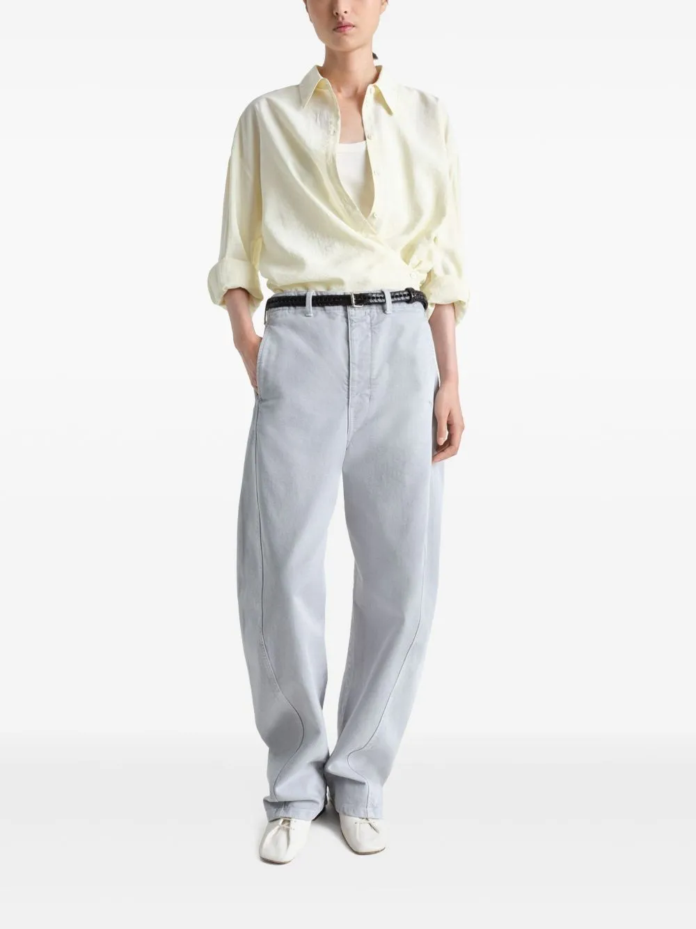 LEMAIRE - Women Straight Collar Twisted Top Clothing_lemaire