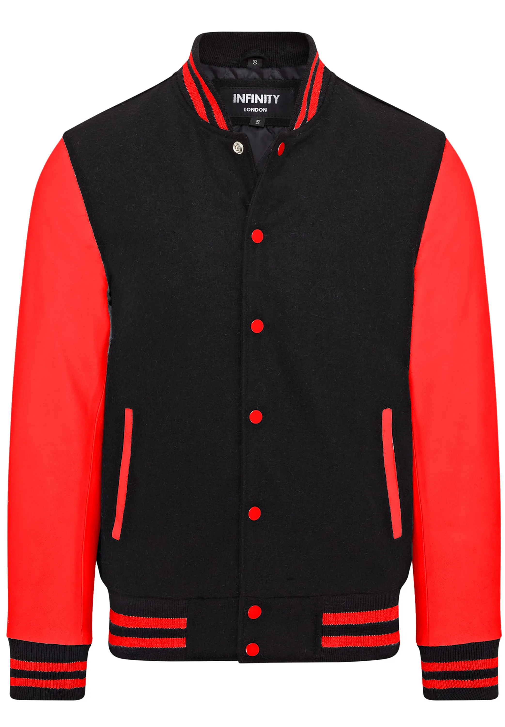 Letterman Baseball Wool Leather Varsity Bomber Jacket - Genoa