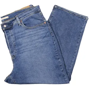 Levi's Womens Plus Knit Denim Straight Leg Jeans