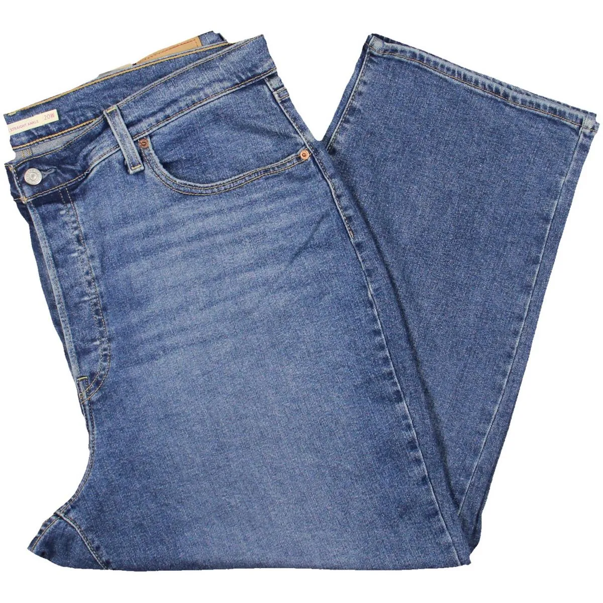 Levi's Womens Plus Knit Denim Straight Leg Jeans