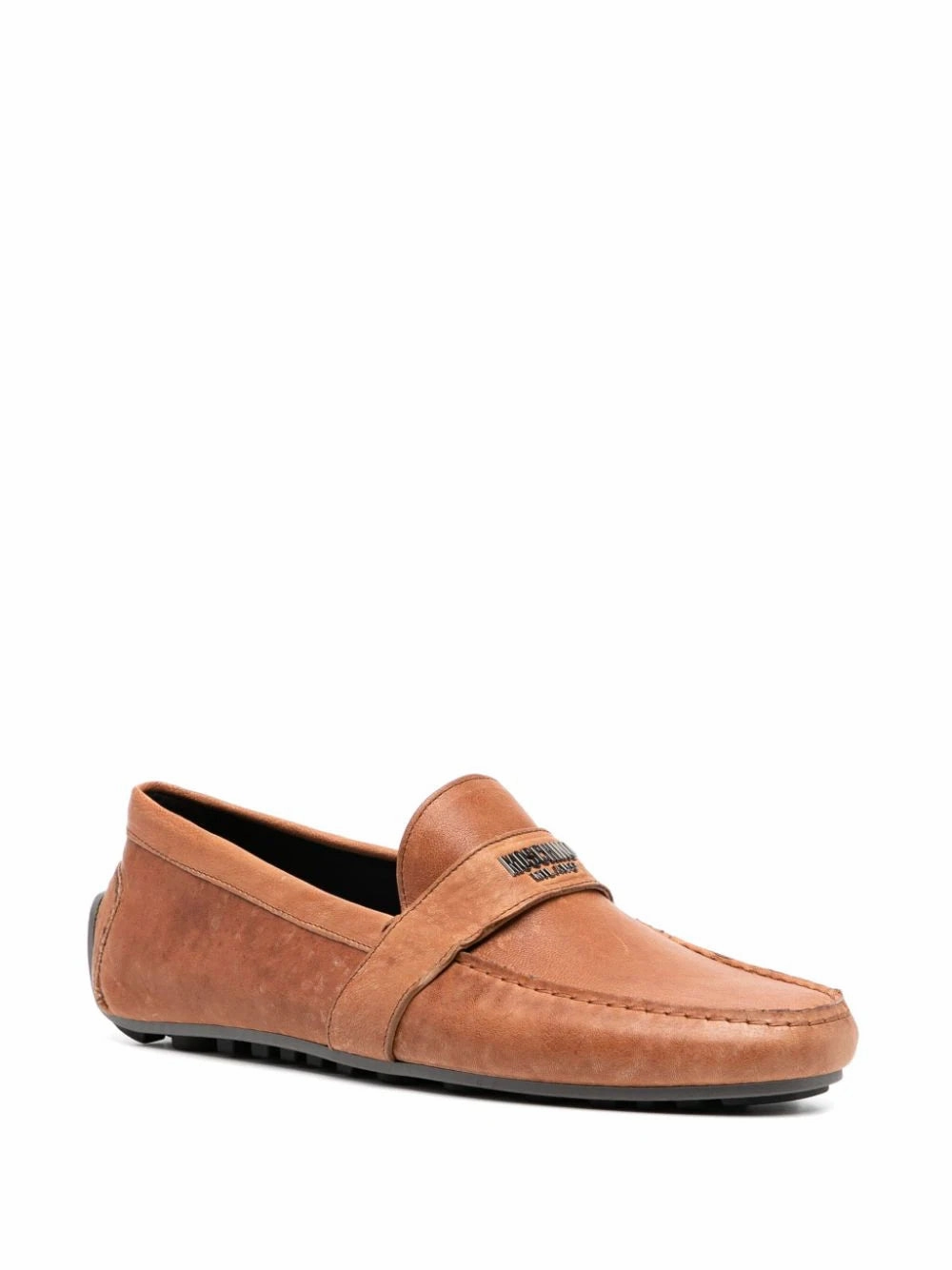 Logo-Plaque Detail Loafers