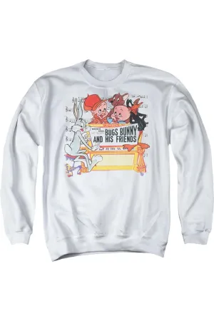 Looney Tunes Bugs And Friends Adult Crewneck Sweatshirt