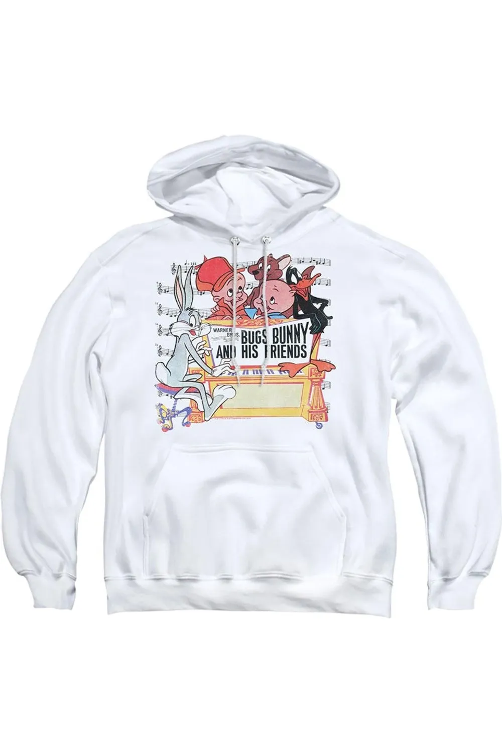 Looney Tunes Bugs And Friends Adult Pull Over Hoodie / Hooded Sweatshirt