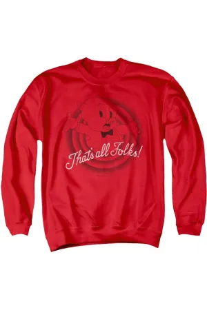 Looney Tunes Thats All Folks Adult Crewneck Sweatshirt