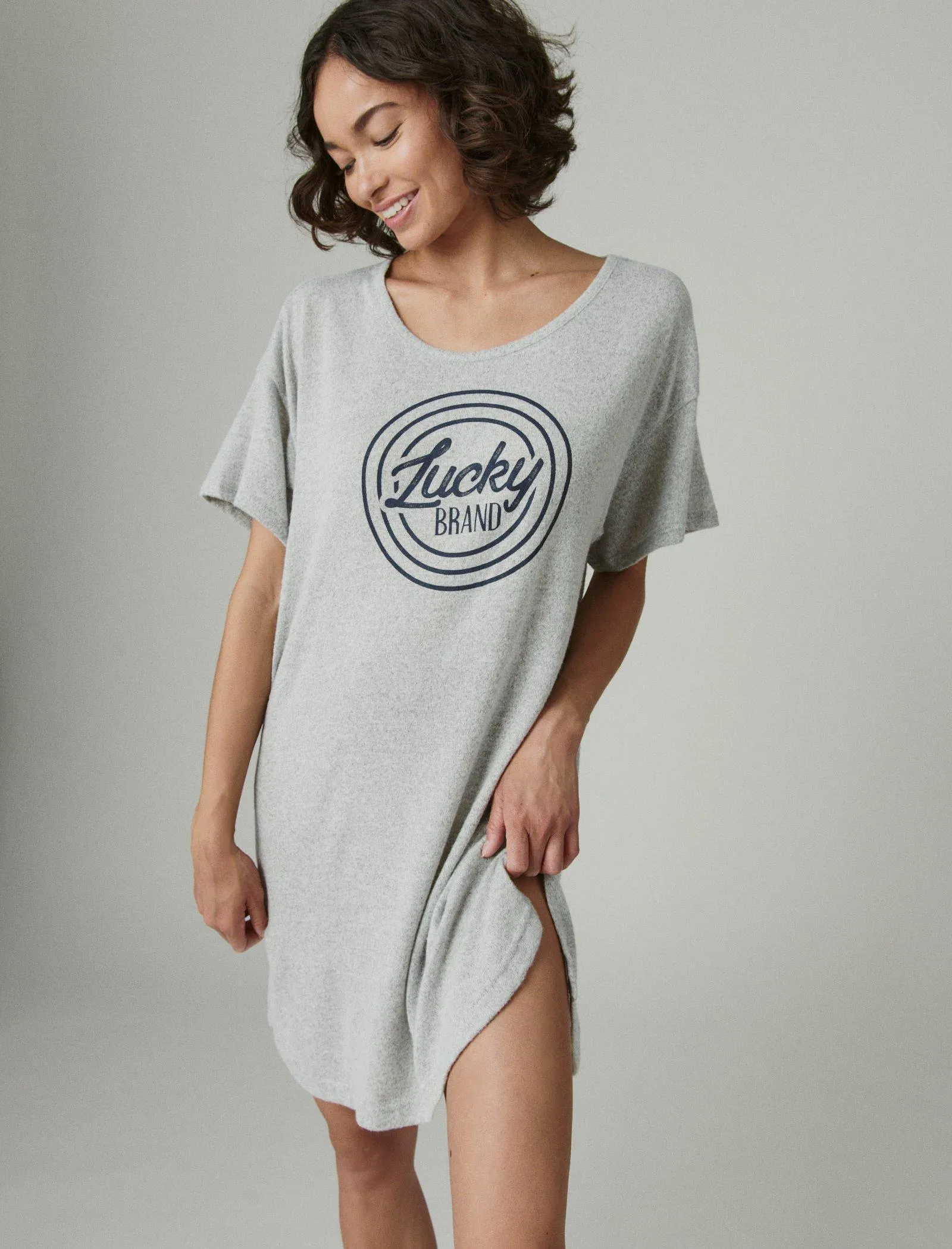 Lucky Brand Lucky Sleep Shirt Dark Grey Lucky Brand