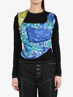 MARINE SERRE - Women Upcycled Silk Scarves Draped Top Clothing_marine-serre