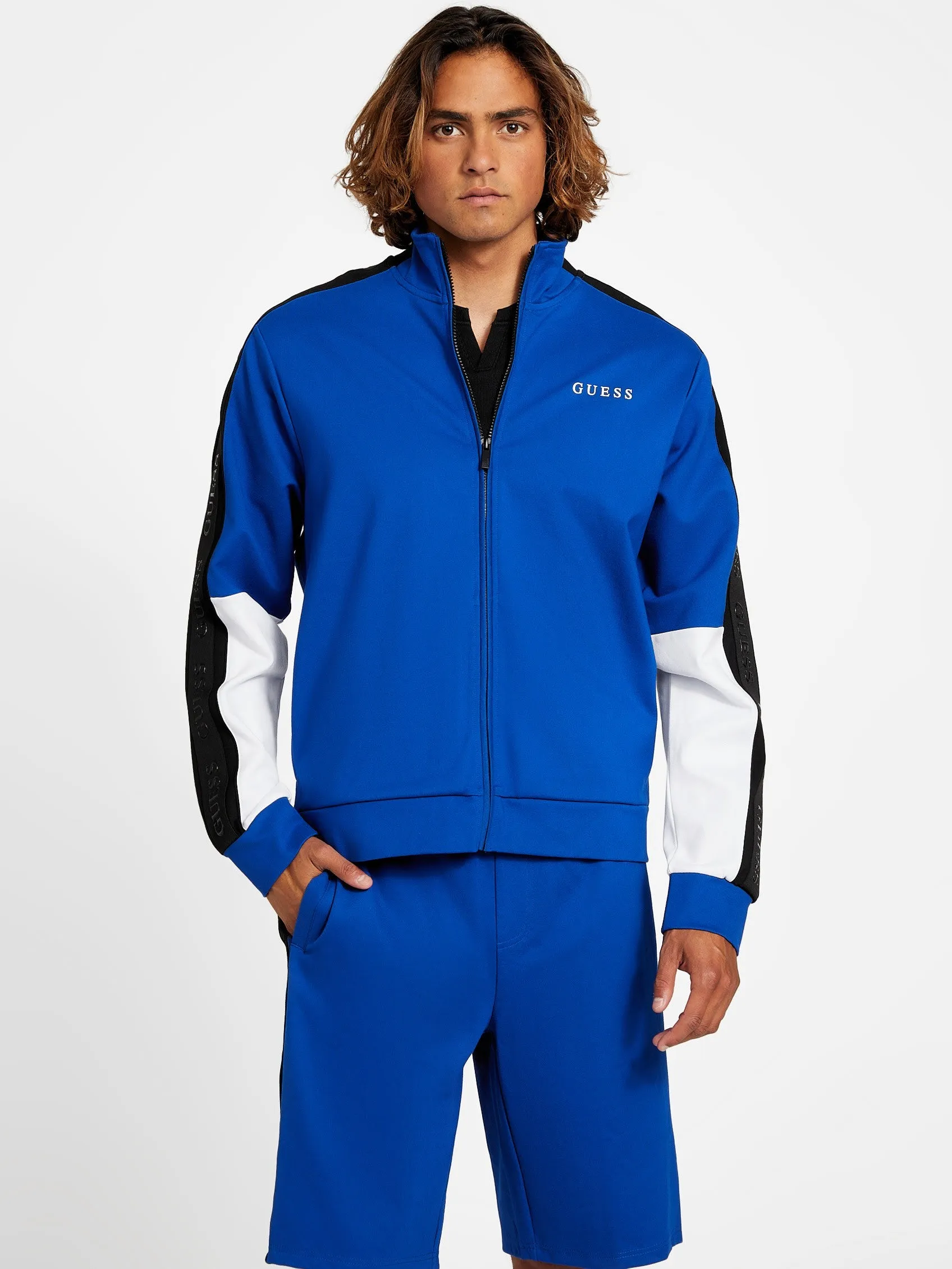 Mateo Color-Block Logo-Tape Jacket