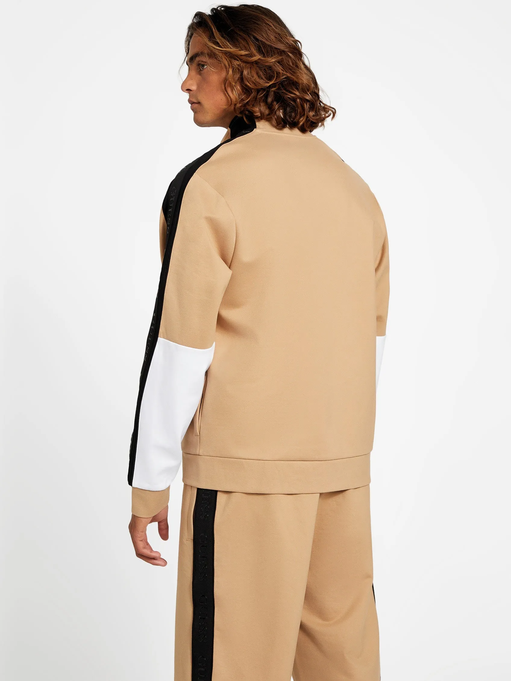 Mateo Color-Block Logo-Tape Jacket