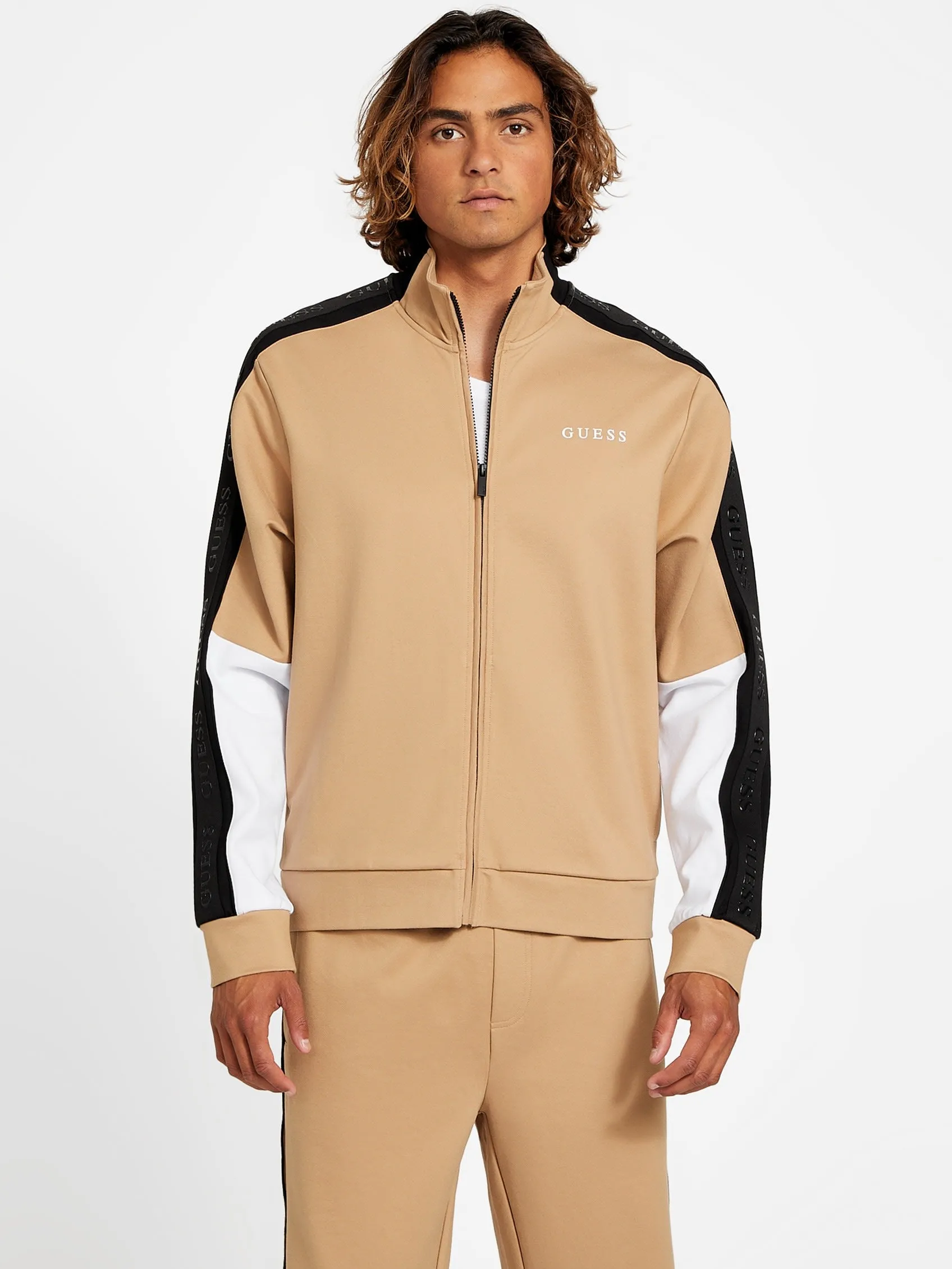 Mateo Color-Block Logo-Tape Jacket
