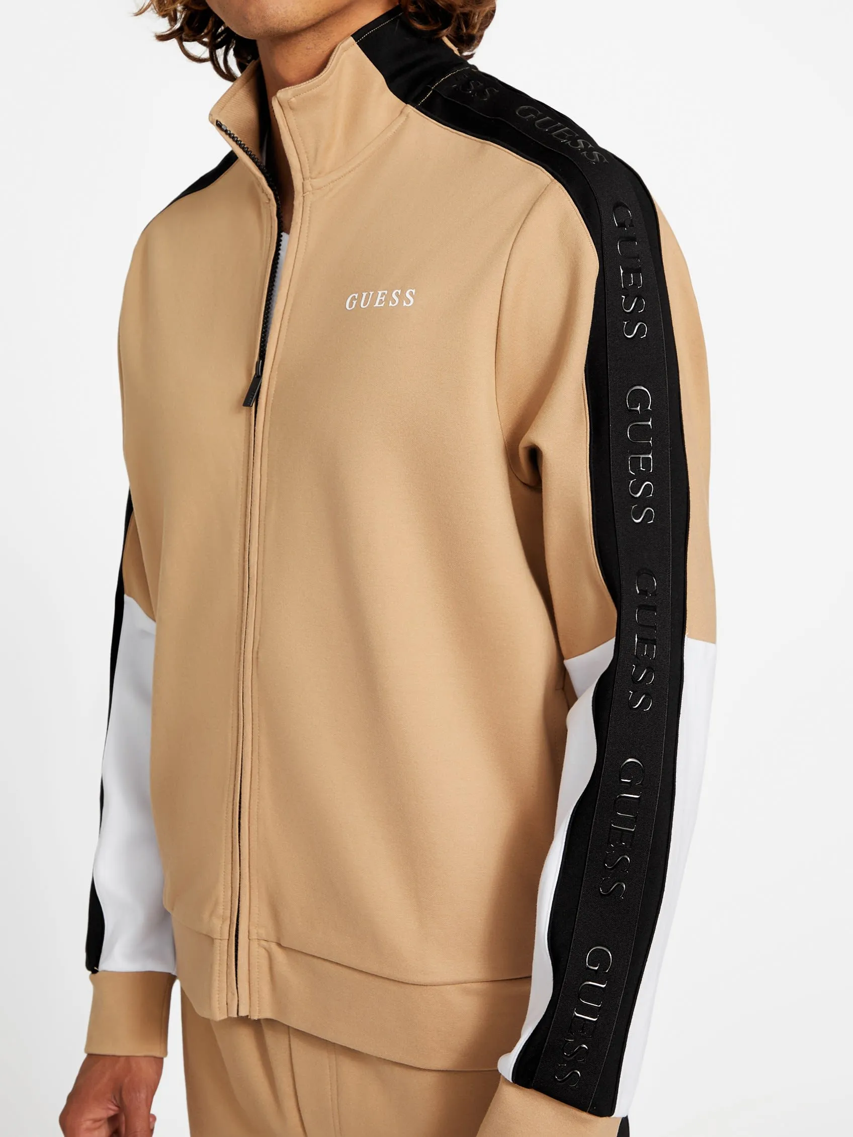 Mateo Color-Block Logo-Tape Jacket