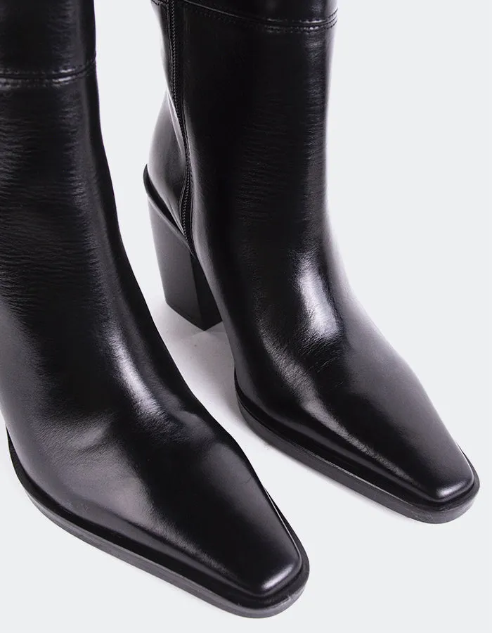 Melville Black Leather