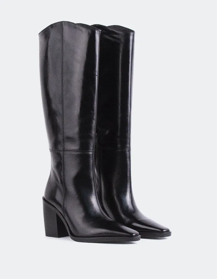 Melville Black Leather