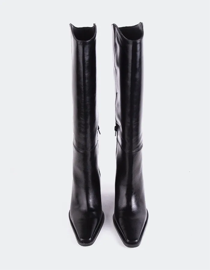 Melville Black Leather