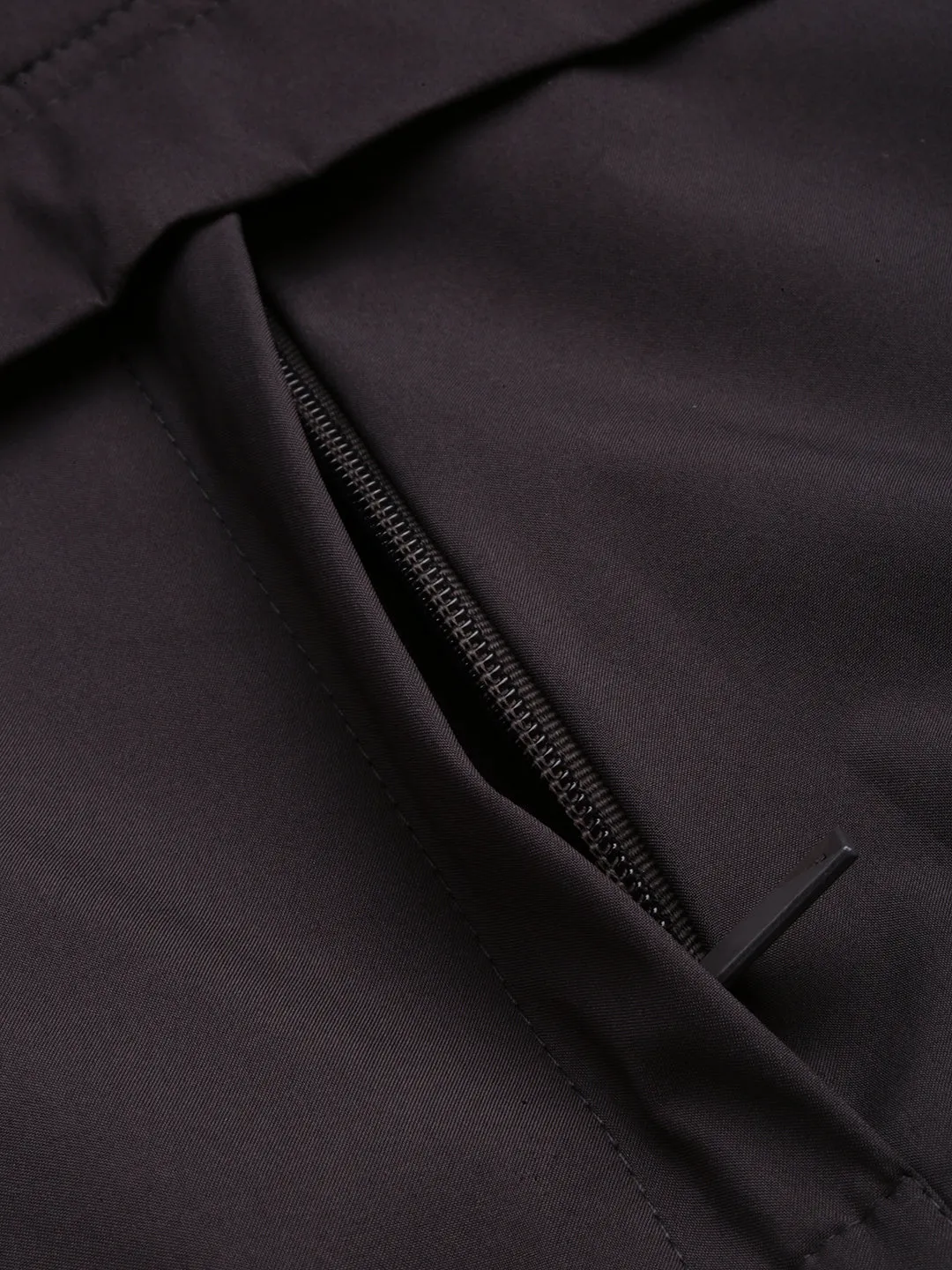 Men Grey Mock Collar Water Resistant Sporty Jacket