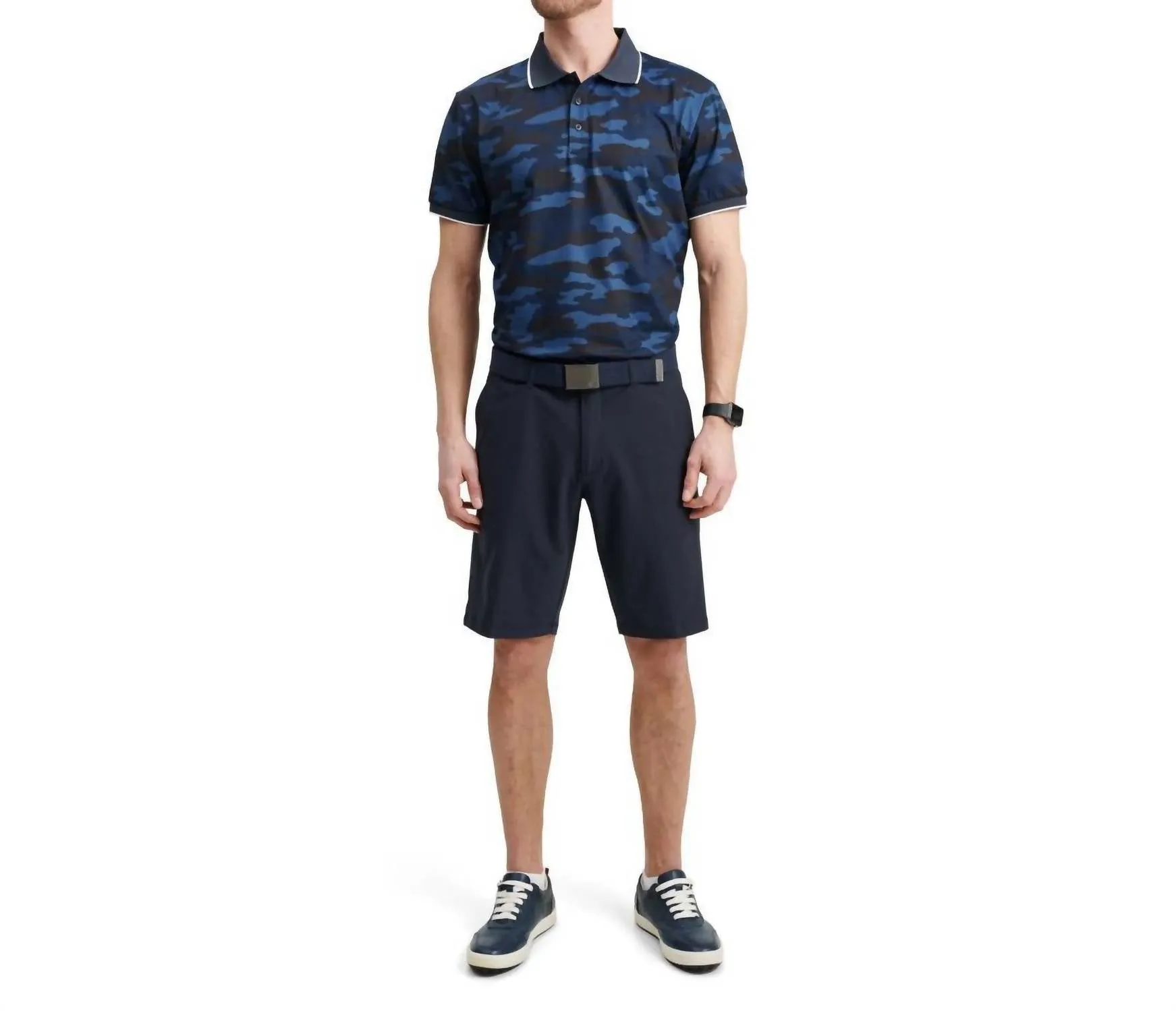 Men Mellion 4 Ways Stretch Shorts In Navy