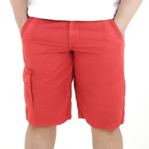 Men's Belted Cargo Short,Red