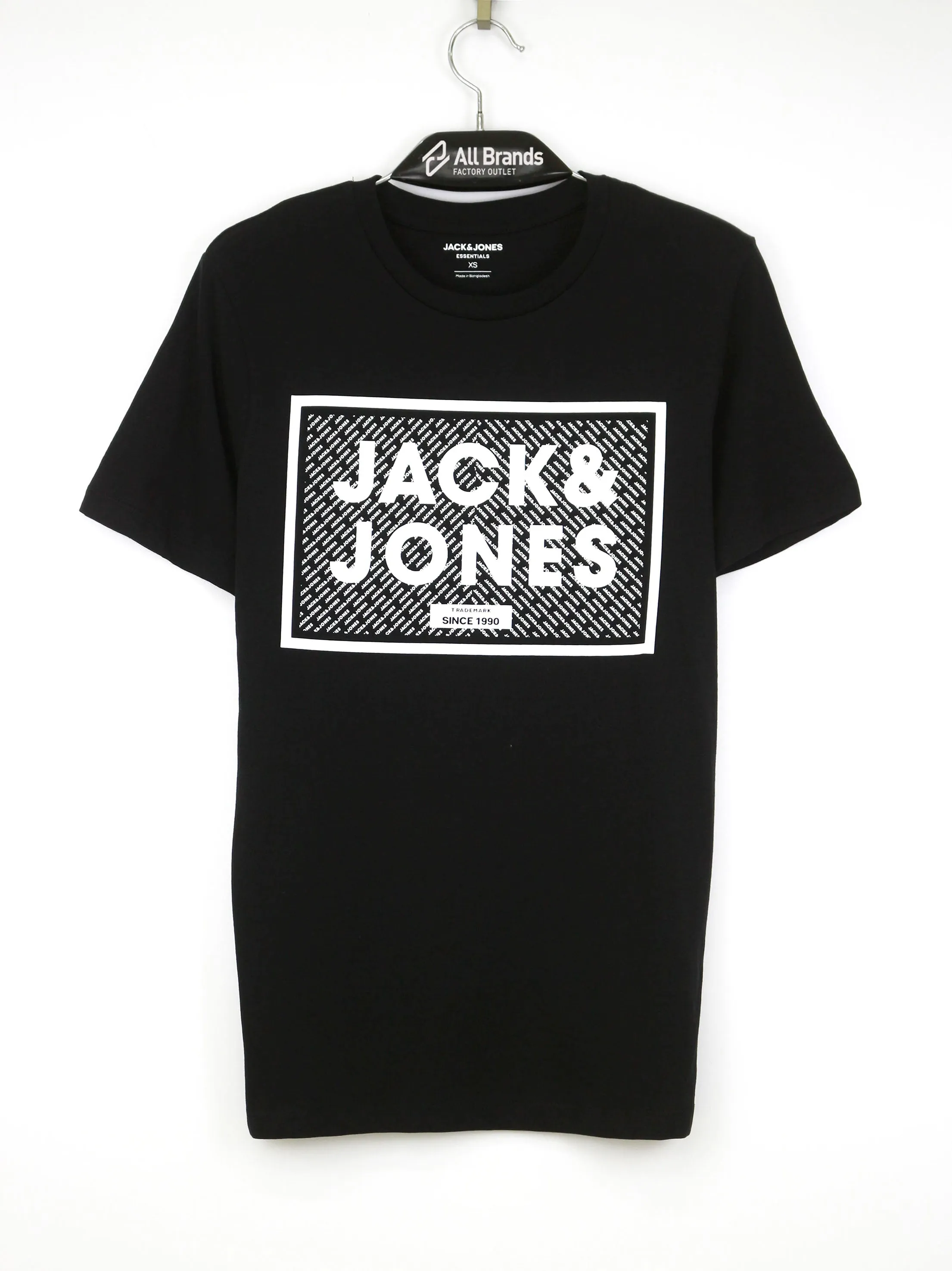 Men's Brand Logo Printed Top,Black