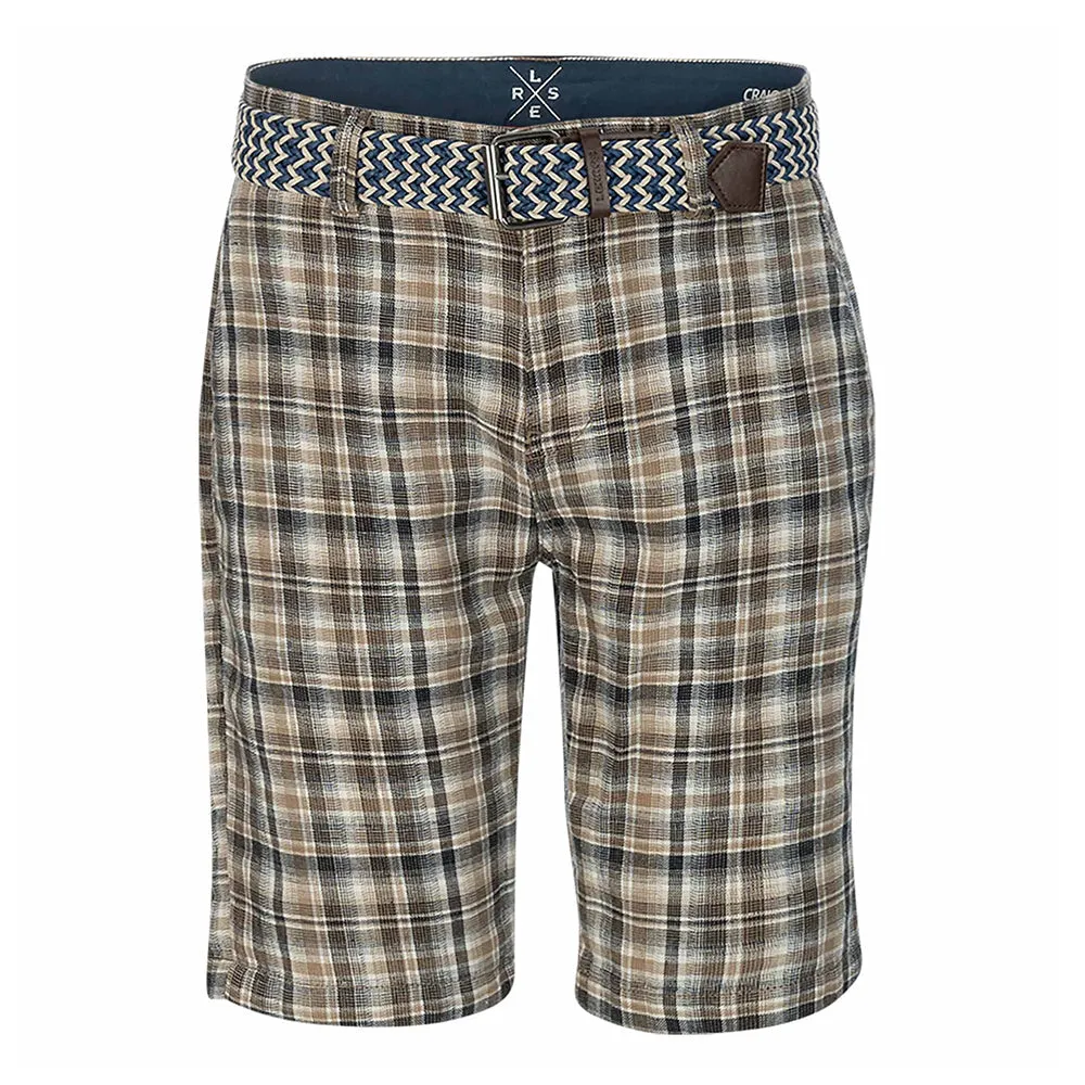 Men's Checked Cargo Short,Multi