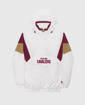 Men's Cleveland Cavaliers The Breakaway Nylon Half-Zip Jacket In White