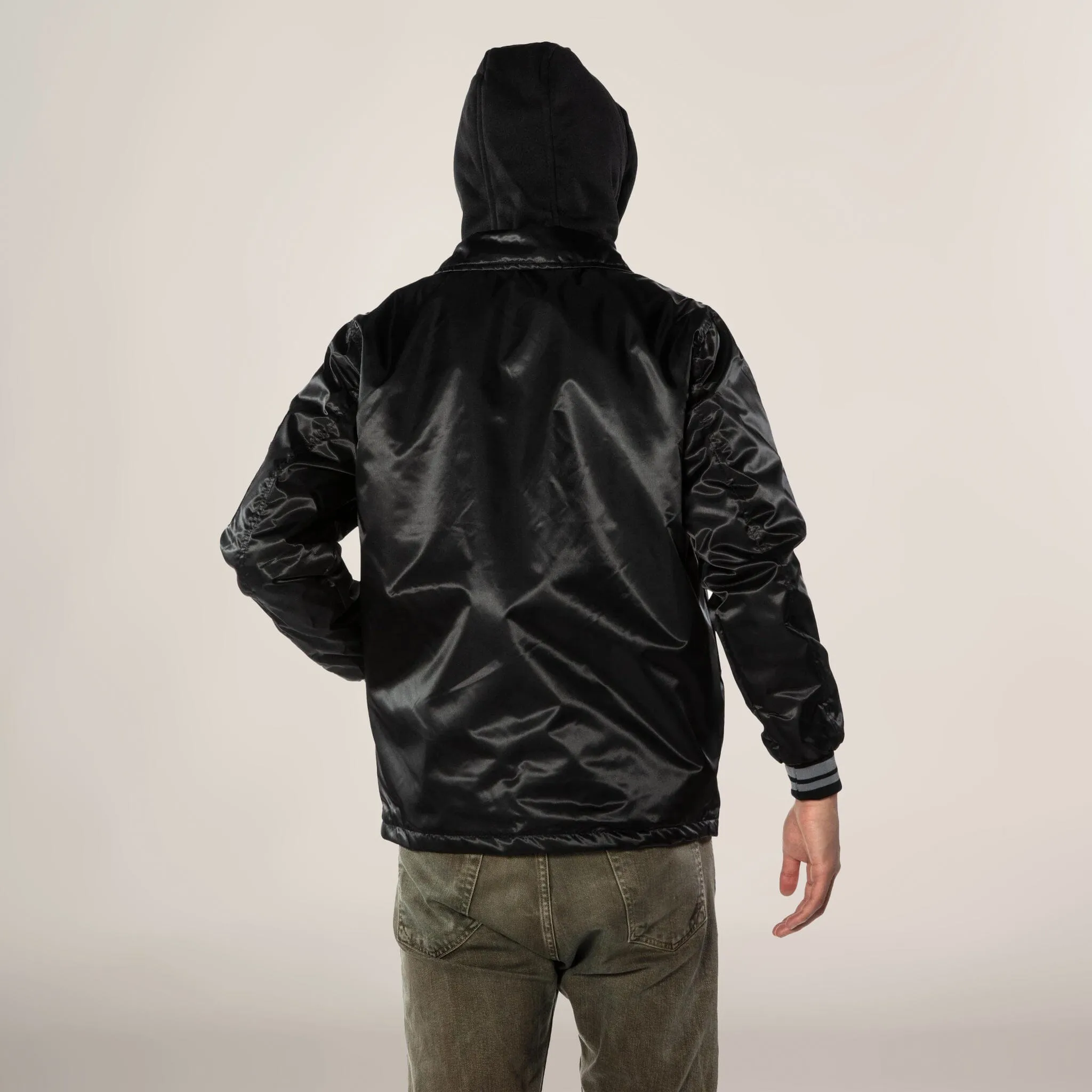 Men's Coach Jacket with Fleece Hood