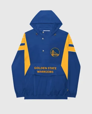 Men's Golden State Warriors Home Team Half-Zip Jacket In Blue