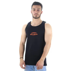 Men's Graphic Back Tank Top,Black