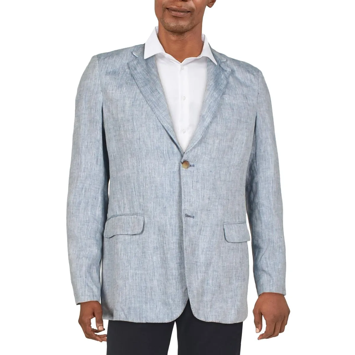 Mens Linen Suit Separate Two-Button Blazer