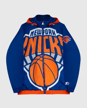 Men's New York Knicks Hooded Jacket In Blue