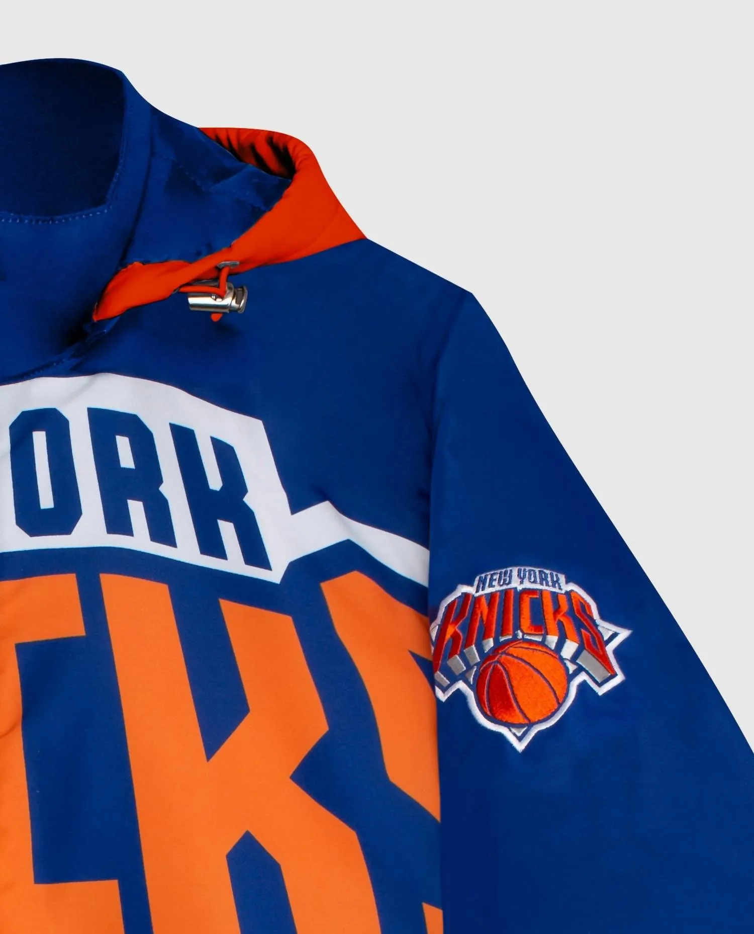 Men's New York Knicks Hooded Jacket In Blue