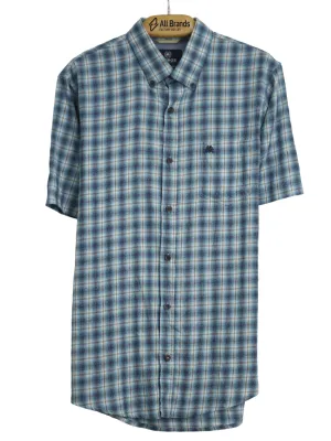 Men's Plaid Chemise,Blue
