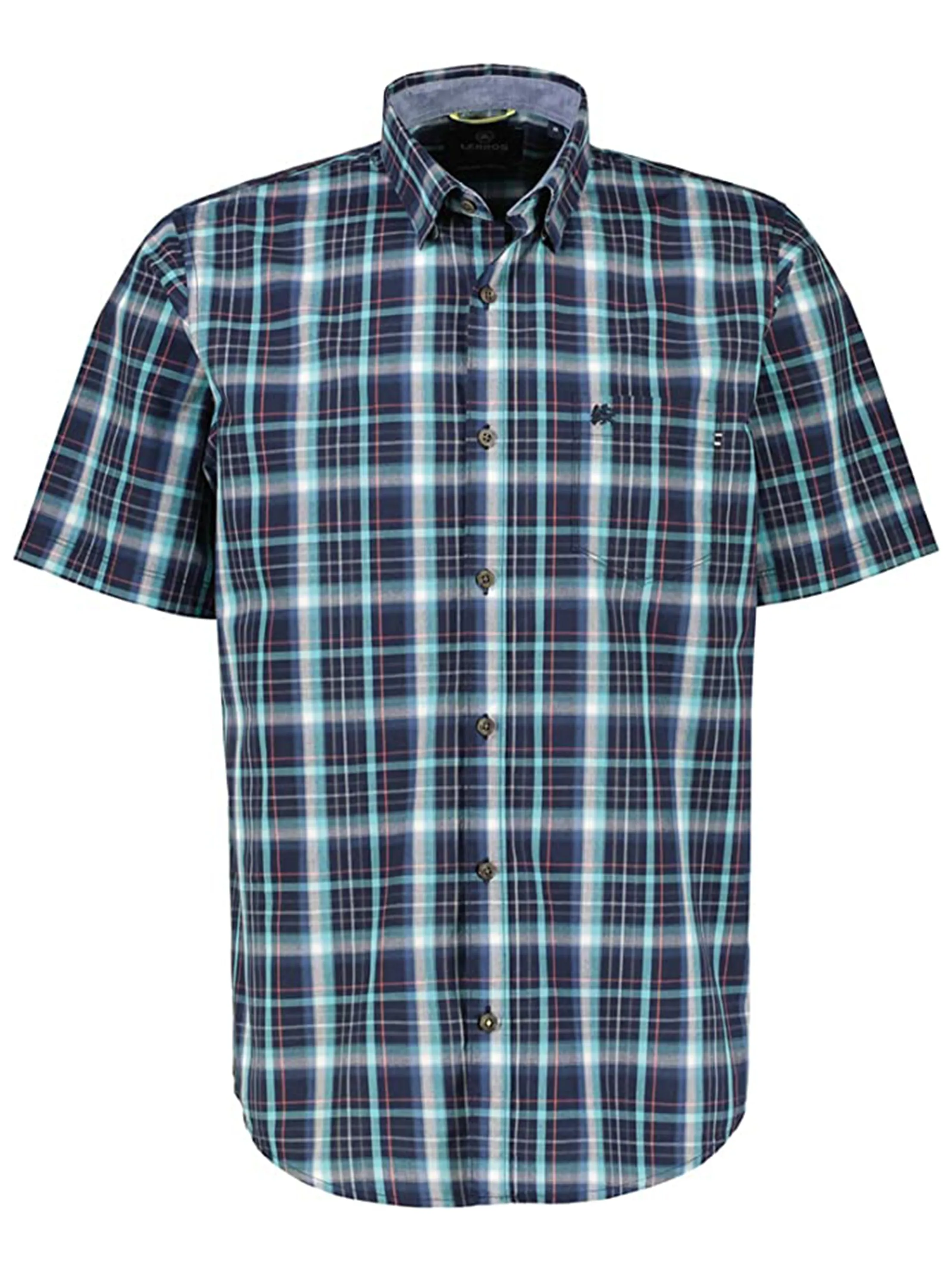 Men's Plaid Dress Shirt,Navy/Blue