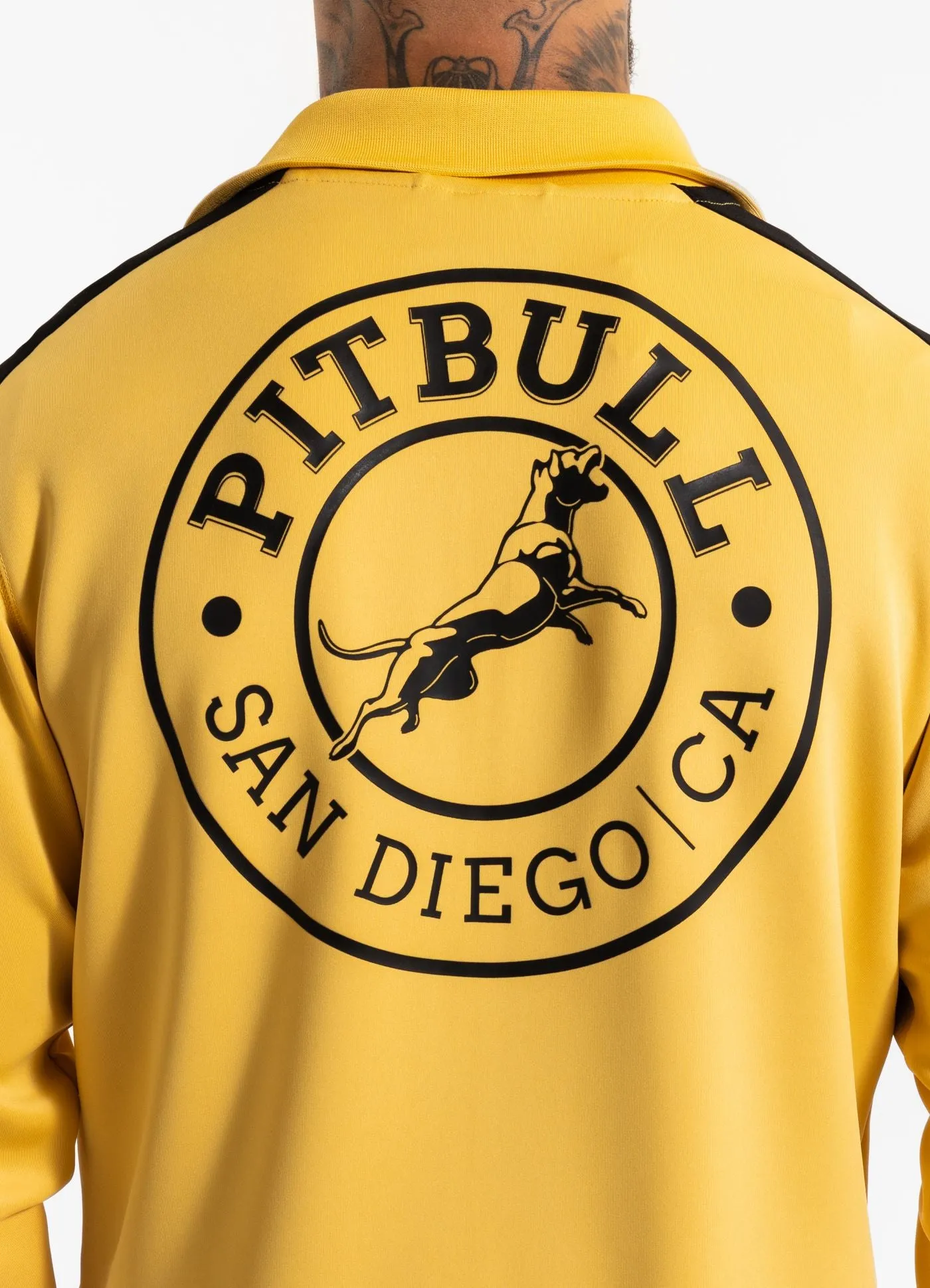 Men's Sweatjacket Oldschool SAN DIEGO CA - Pale yellow