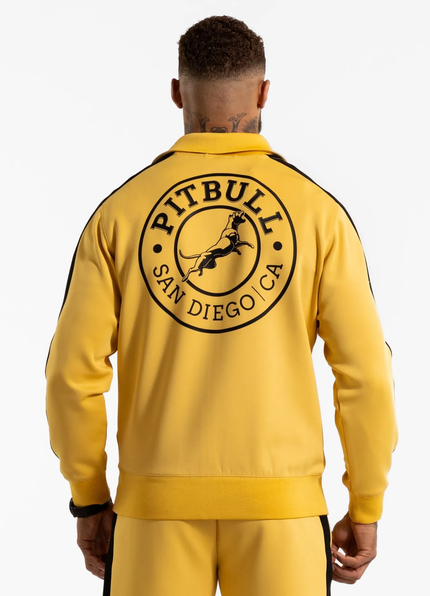 Men's Sweatjacket Oldschool SAN DIEGO CA - Pale yellow