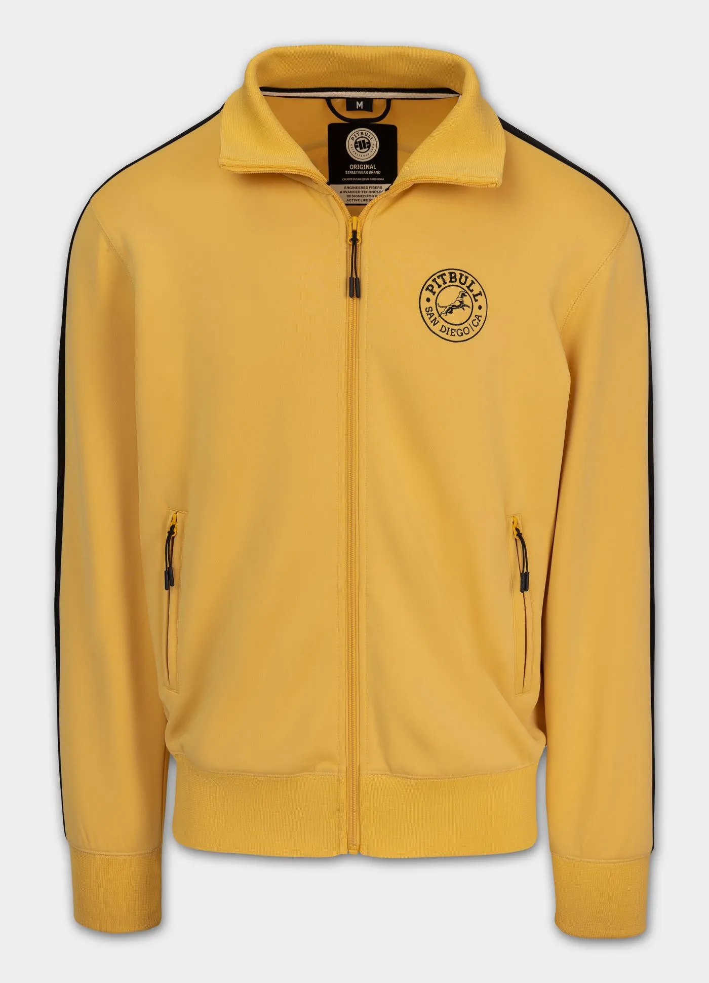 Men's Sweatjacket Oldschool SAN DIEGO CA - Pale yellow