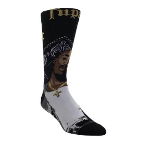 Men's Tupac Bandana Crew Socks In Black