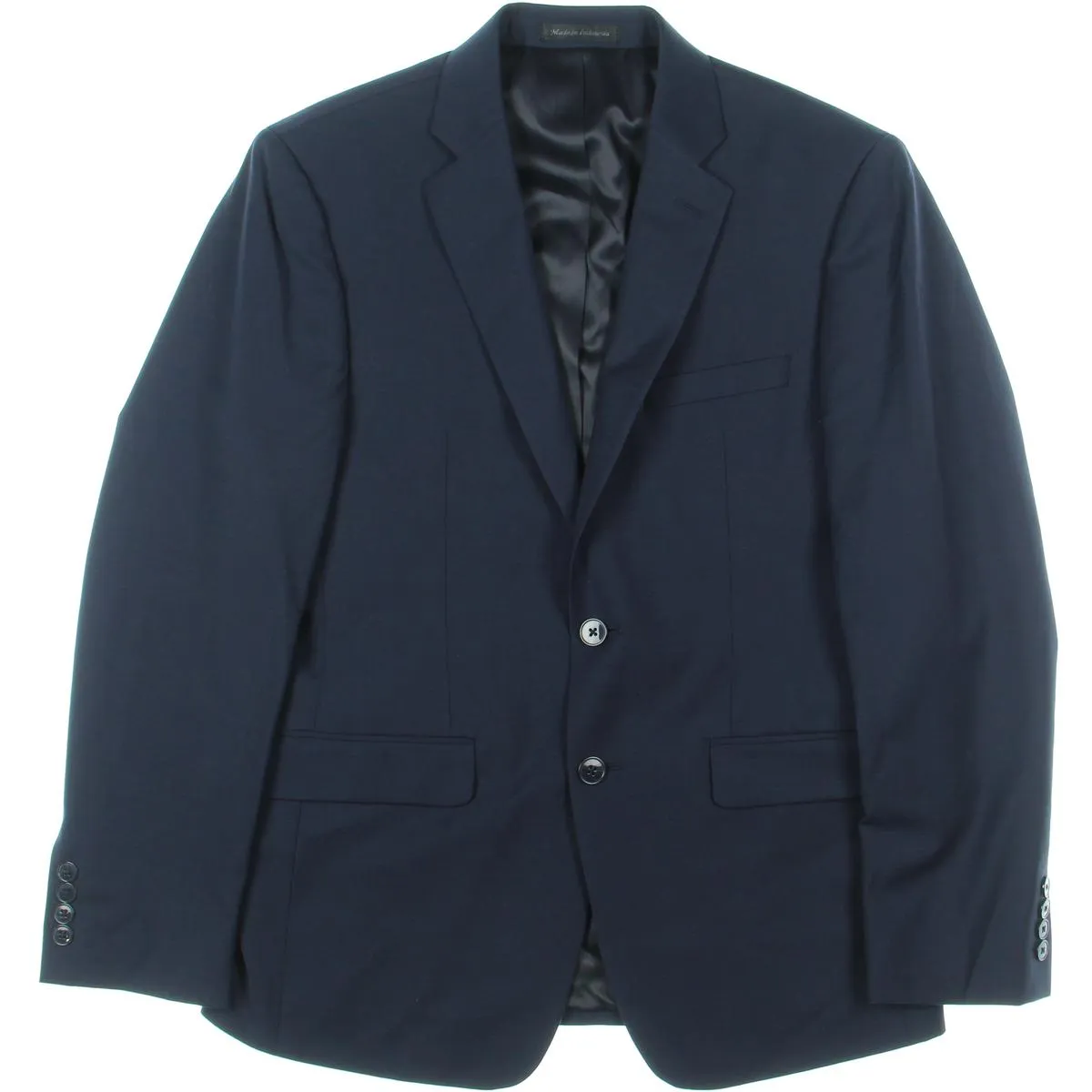 Mens Wool Blend Slim Fit Two-Button Blazer