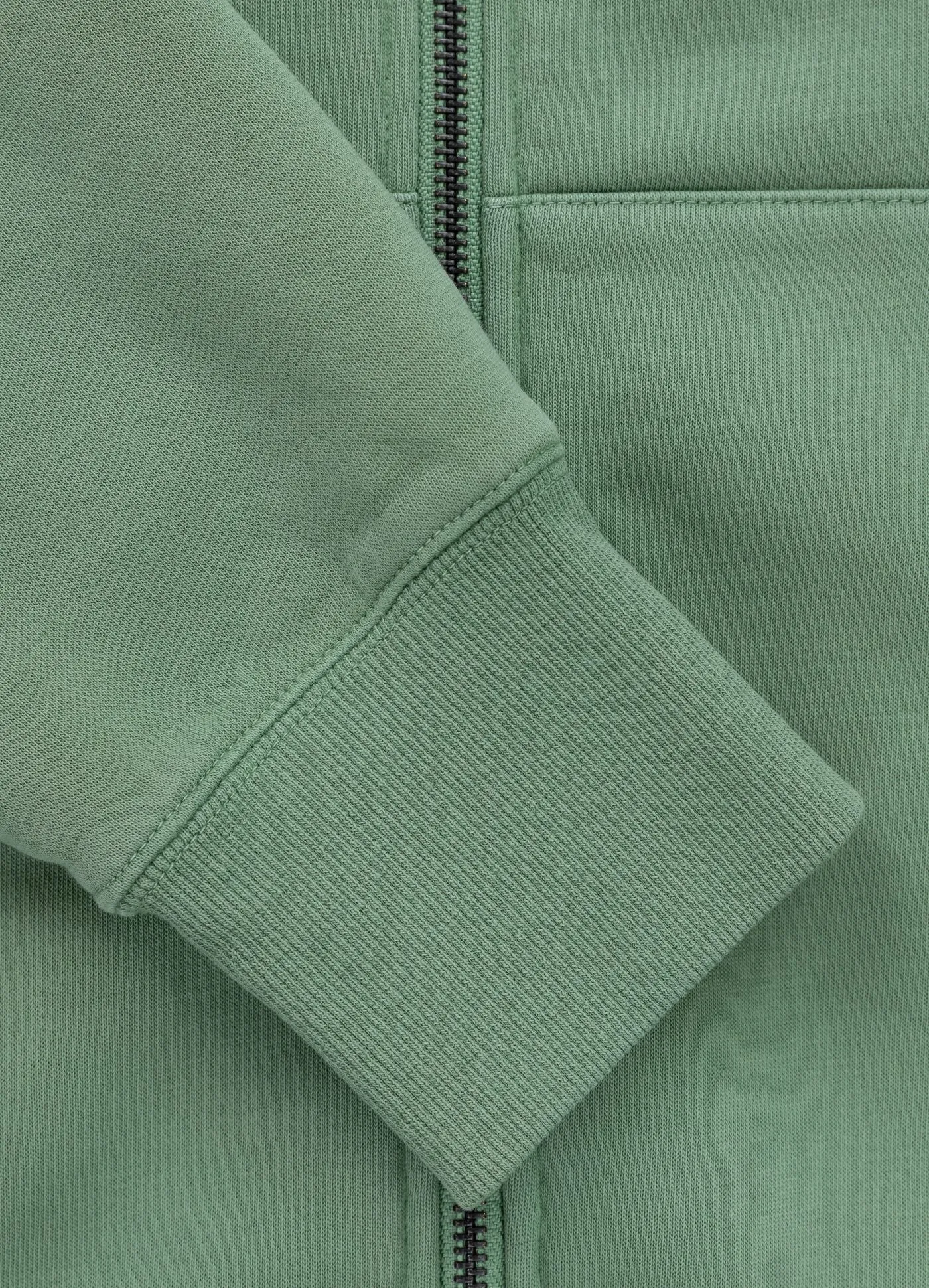 Men's Zip-up hoodie Washed Lancaster II - Sage green