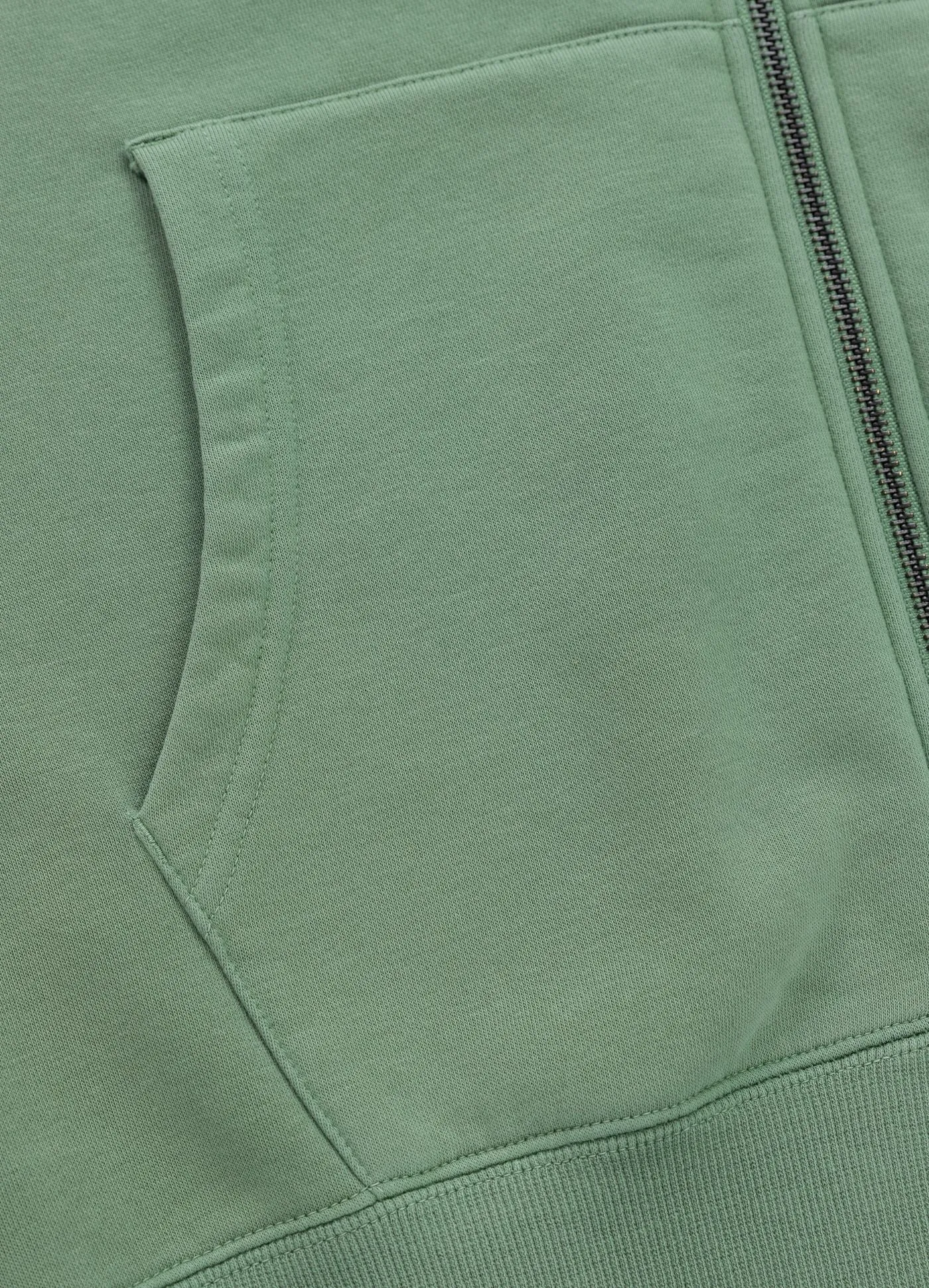Men's Zip-up hoodie Washed Lancaster II - Sage green
