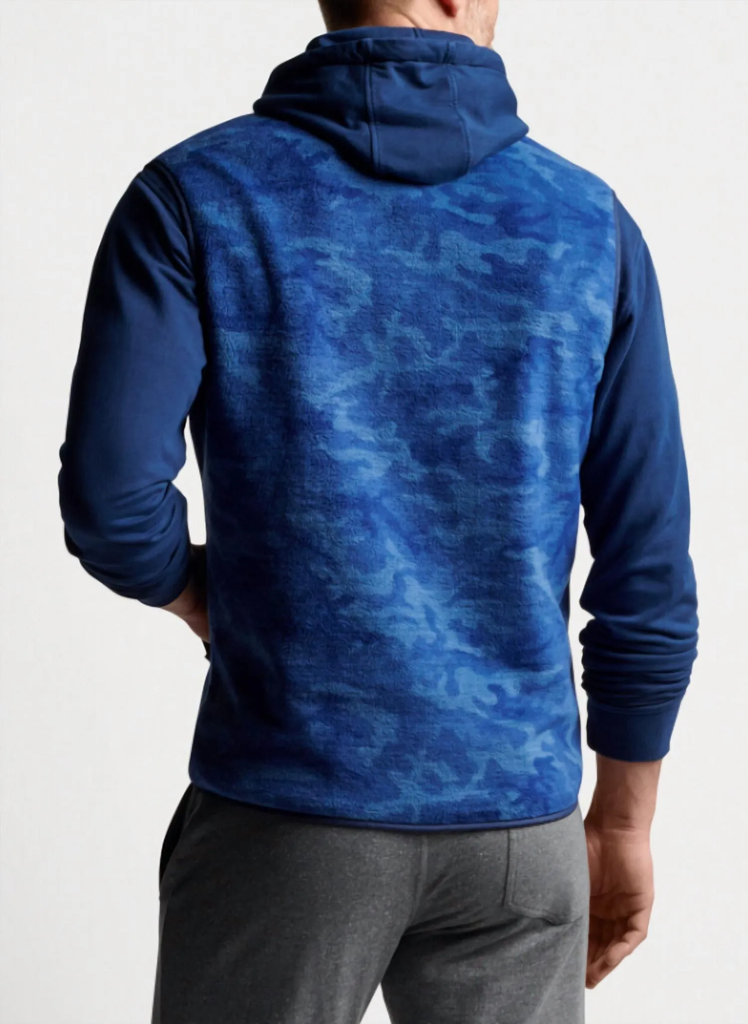 Micro Shearling Fleece Vest In Atlantic Blue