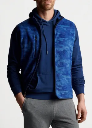 Micro Shearling Fleece Vest In Atlantic Blue