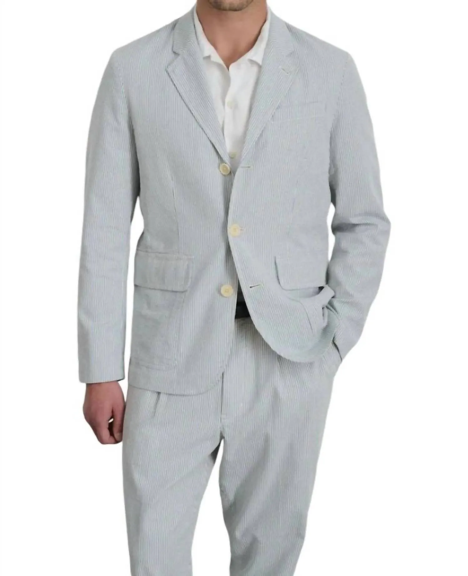 Mill Blazer In Seersucker