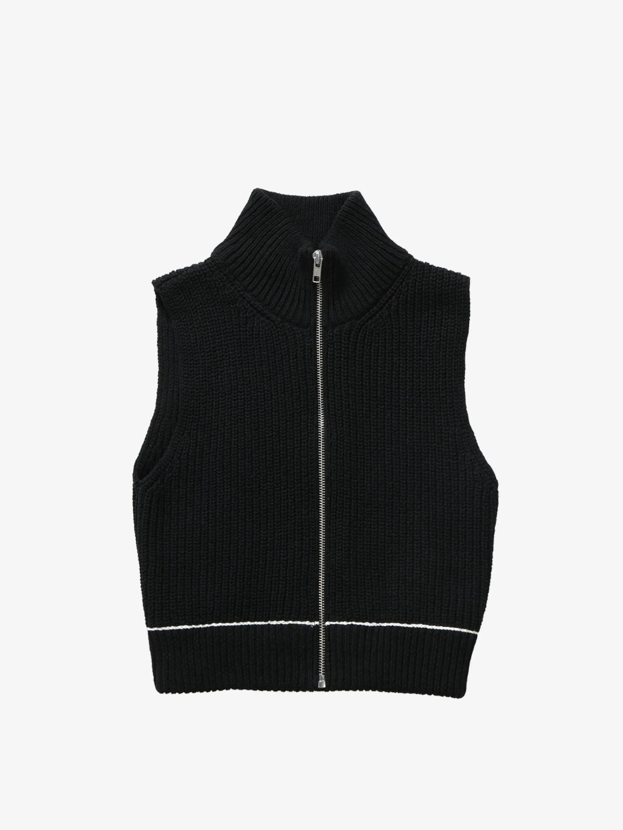 MM6 Maison Margiela - Women Knitted Zip Vest Clothing_mm6