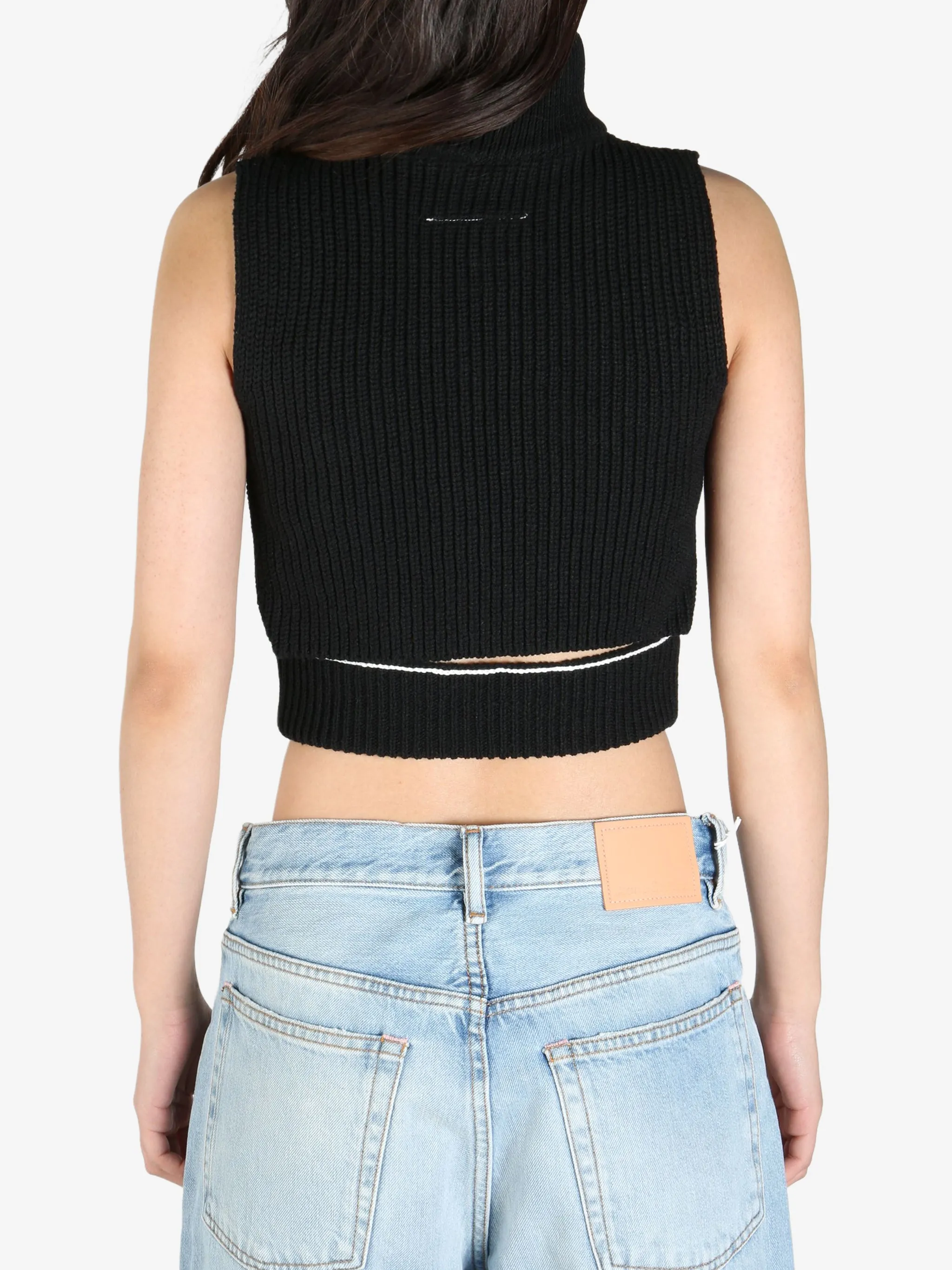 MM6 Maison Margiela - Women Knitted Zip Vest Clothing_mm6