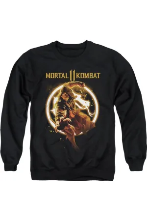 Mortal Kombat 11 Scorpion Flames Adult Crewneck Sweatshirt